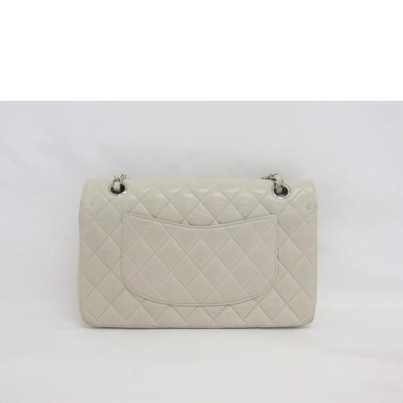 Chanel Light Gray Shoulder Matelasse 25W Lambskin Chain Bag Flap - Picture 1 of 11